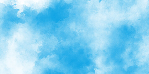 Grunge light sky blue shades watercolor background, abstract blue or white watercolor, Aquarelle paint paper textured canvas element for text design, Digital paint for template or any design.