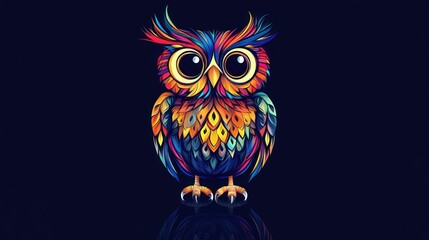 Fototapeta premium Colorful Owl Illustration