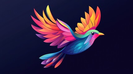 Fototapeta premium Colorful Bird in Flight