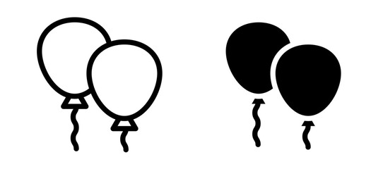 Balloon icon symbol collection on white background. © Pop