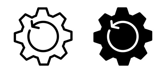 Recovery icon symbol collection on white background.