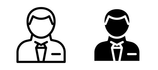 Businessman icon symbol collection on white background.