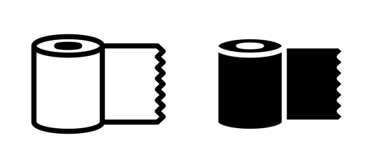Bandage roll icon symbol collection on white background.