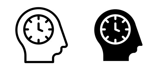 Patience icon symbol collection on white background.