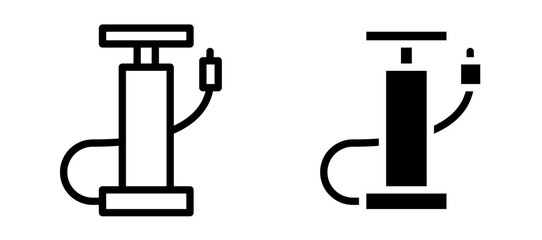 Air pump icon symbol collection on white background.