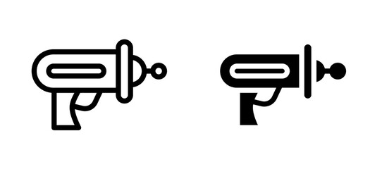Blaster icon symbol collection on white background.