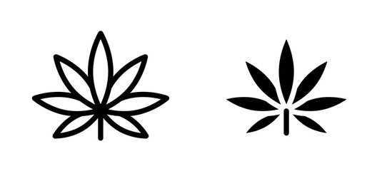 Obraz premium Weed icon symbol collection on white background.