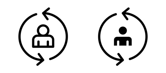 Customer retention icon symbol collection on white background.