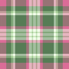 Manufacture fabric tartan pattern, customized check seamless texture. Unique background textile plaid vector in pastel and light colors.