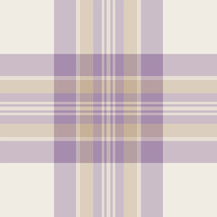 Slim vector plaid texture, checks fabric check tartan. Pillow seamless pattern textile background in pastel and light colors.