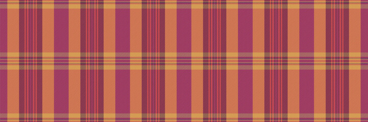 Awesome tartan background pattern, trade texture check fabric. Table cloth vector plaid textile seamless in red and orange colors.