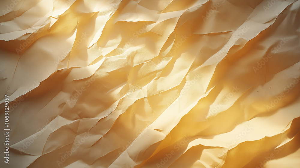 Aufkleber crumpled paper texture in warm tones creates dynamic visual effect