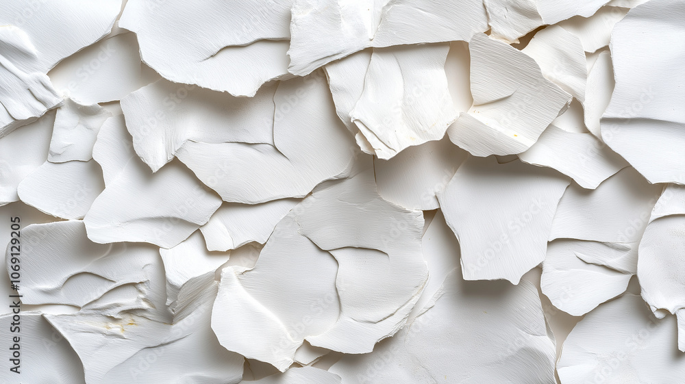 Aufkleber textured white paper layers create serene and artistic background