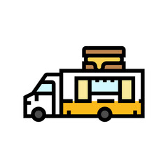 gourmet grilled cheese food truck color icon vector. gourmet grilled cheese food truck sign. isolated symbol illustration