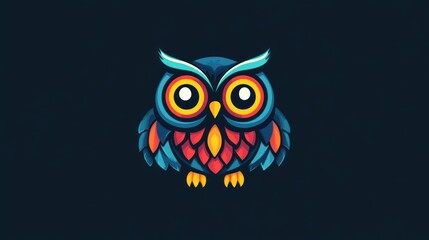 Obraz premium Colorful Owl Illustration