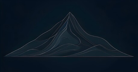 abstract mountain that cycles through day and night, symbolizing balance and the rhythm of a healthy life