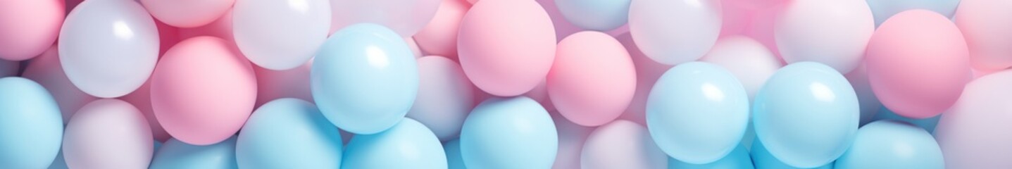 Vibrant Pink and Blue Spheres Abstract Background. 3D Rendered Geometric Shapes for Design