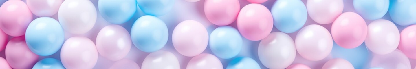 Vibrant Pink and Blue Spheres Abstract Background. 3D Rendered Geometric Shapes for Design