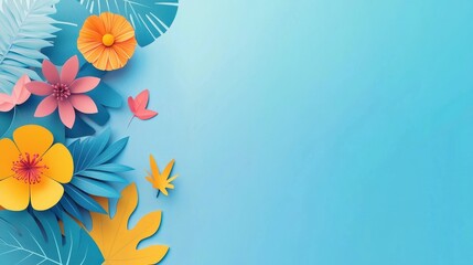Colorful Floral Banner Template for Ads and Promotions