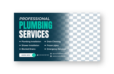 Eye-Catching Plumbing Banner for Marketing