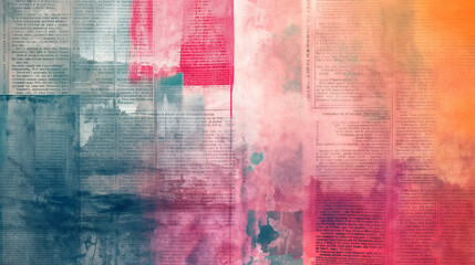 Fototapeta premium Abstract newspaper information wallpaper background header