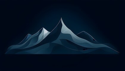 abstract mountain that cycles through day and night, symbolizing balance and the rhythm of a healthy life