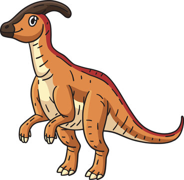 recommend clip art: Dinosaur Parasaurolophus Cartoon Colored Clipart