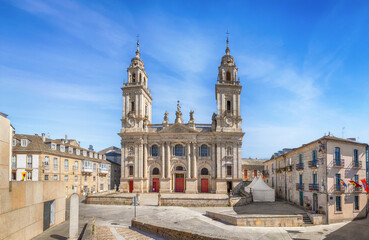 Romanesque Saint Mary Cathedral in Lugo, Galicia, Spain