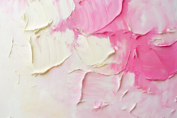 Obraz premium Abstract pink and cream painted texture background 