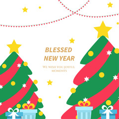 Charming Christmas Card With Festive Decor. Capturing the essence of holiday joy and celebration