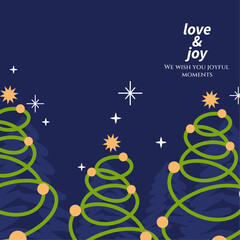 Festive illustration elegant Christmas Greeting Card with Christmas Element