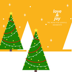 Colorful Christmas Tree Design With Festive Typography Art. Perfect for festive greeting cards, holiday decor, and seasonal designs.