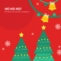 Festive illustration elegant Christmas Greeting Card with Christmas Element