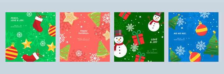 Festive Christmas Card Designs With Modern Graphic Illustrations
