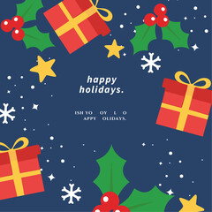 Festive Christmas Wreath Illustration Holiday Season