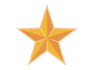 Star symbol illusttration with 5 pointed star in yellow color star separated with white points and five pointed star vector illustration