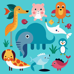 seamless pattern with fishes