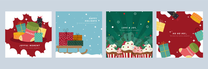 Festive Greeting Card Christmas Designs with Ornaments