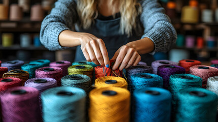 Celebrating Tradition: A Textile Artist's Journey in Weaving Colorful Threads into a Stunning Tapestry
