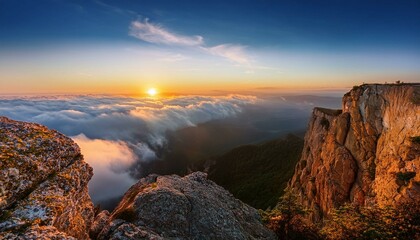 sunset in the mountains