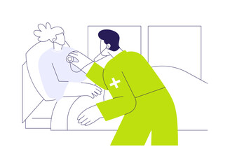 Cardiovascular disease treatment abstract concept vector illustration.