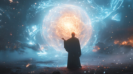 Fototapeta premium person in the sky