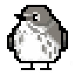 ドット絵, アニマルイラスト, エゾビタキ