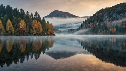 Obraz premium Autumn Landscape: Tranquility and Beauty of Nature