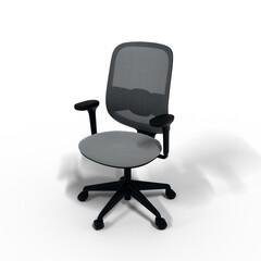 office chair black grey isolated on transparent or white background png
