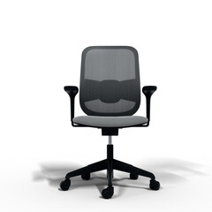 office chair black grey isolated on transparent or white background png
