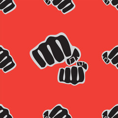 Obraz premium Karate power fist emblem Martial art design. 