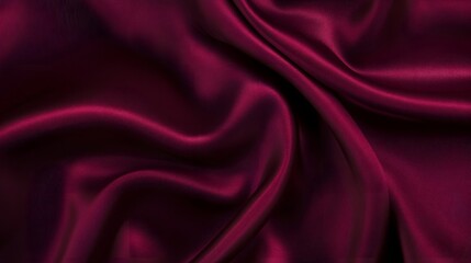 Obraz premium A sumptuous burgundy silk texture that exudes elegance and luxury, ideal for fashion, beauty, and romantic design concepts