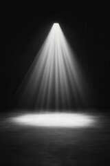 Dramatic spotlight shining in the darkness