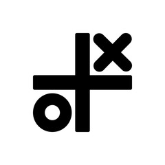 Tic tac toe simple icon vector. Flat design. White background